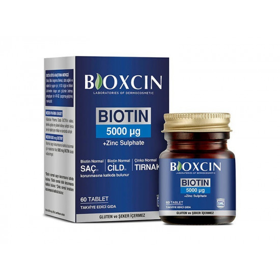 Bioxcin Biotin حبوب البايوتين 5000 ميكروجرام | 60 قرص