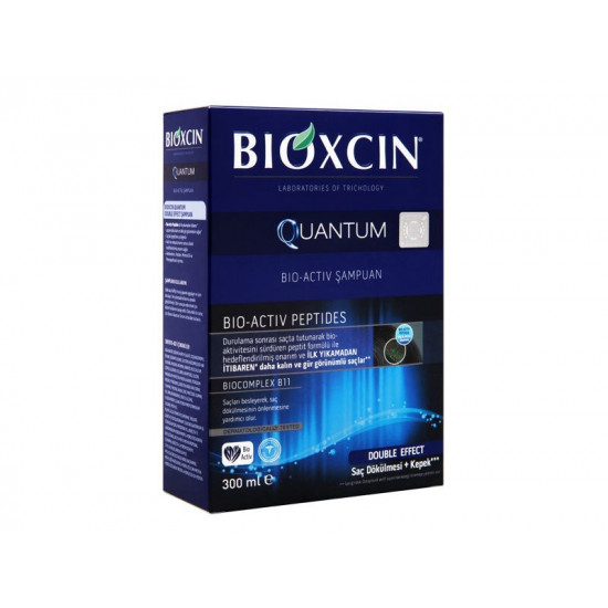 Bioxcin Quantum Double Effect شامبو منع تساقط الشعر وضد القشرة من بايوكسين، 300 مل
