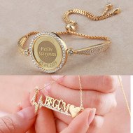 العرض الذهبي، قلادة مع سوار فضة