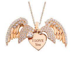 عرض  قلادة فراشة وقلب  عرض  قلادة فراشة وقلب