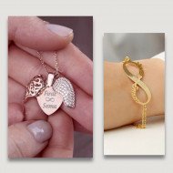 مجموعة  سلسال قلب وسوار الفنتي  مجموعة  سلسال قلب وسوار الفنتي