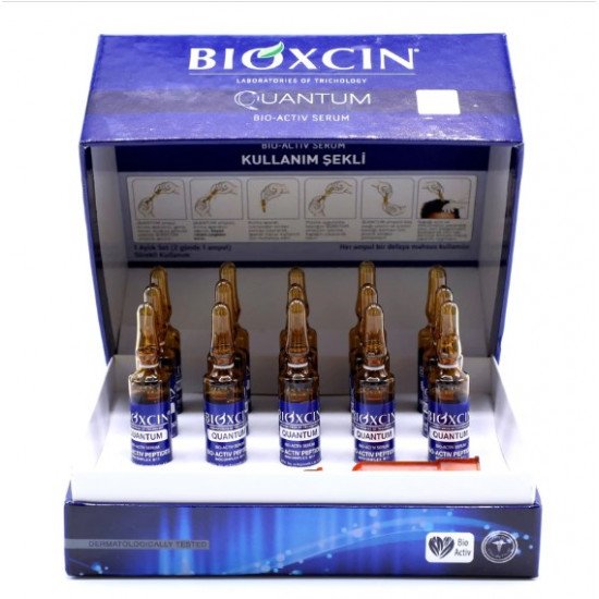 Bioxcin Quantum سيروم العناية بالشعر من بايوكسين، 6 مل، 15 أمبولة