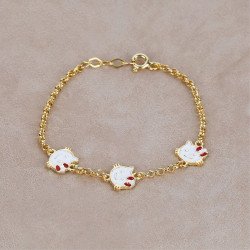 هدية مواليد سوار فضي مذهب