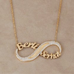 سلسال انفنتي اسماء مرصع بالزركون سلسال انفنتي اسماء مرصع بالزركون