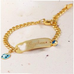 سوار فضي بخرزة زرقاء سوار فضي بخرزة زرقاء