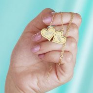 قلادة قلبين قلادة قلبين