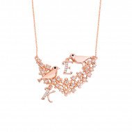 قلادة طيور مرصعة بالزركون  قلادة طيور مرصعة بالزركون